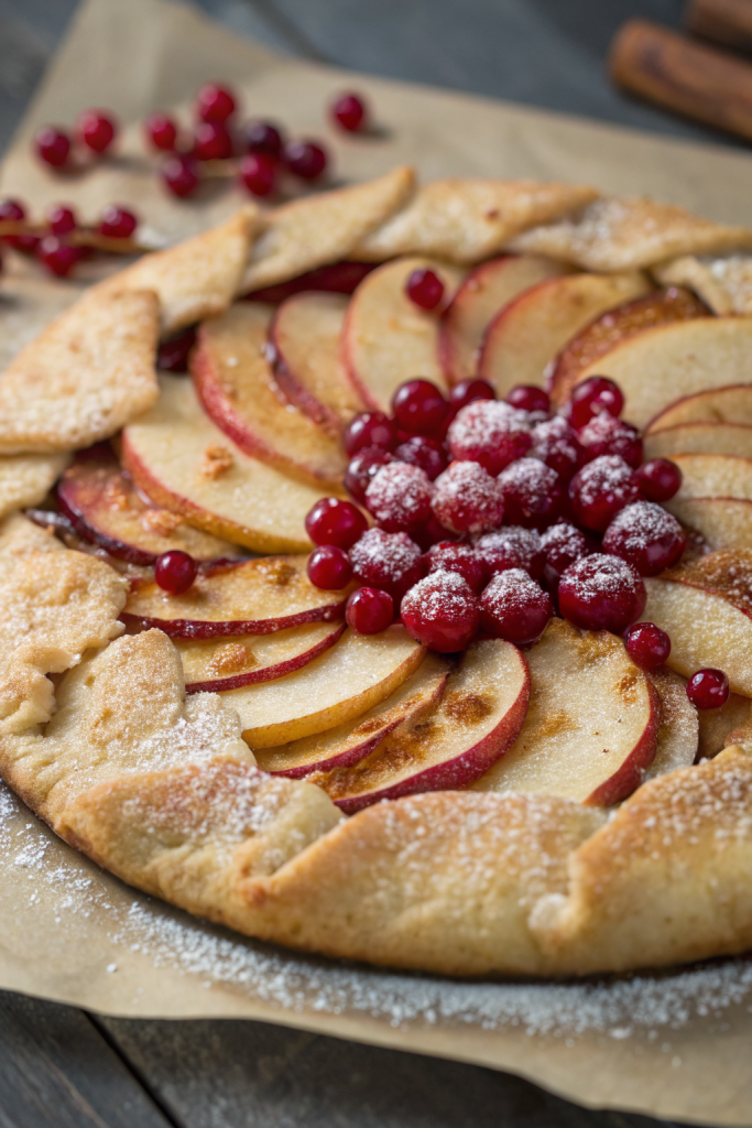 Shortbread Pie with Berry and Apple Filling