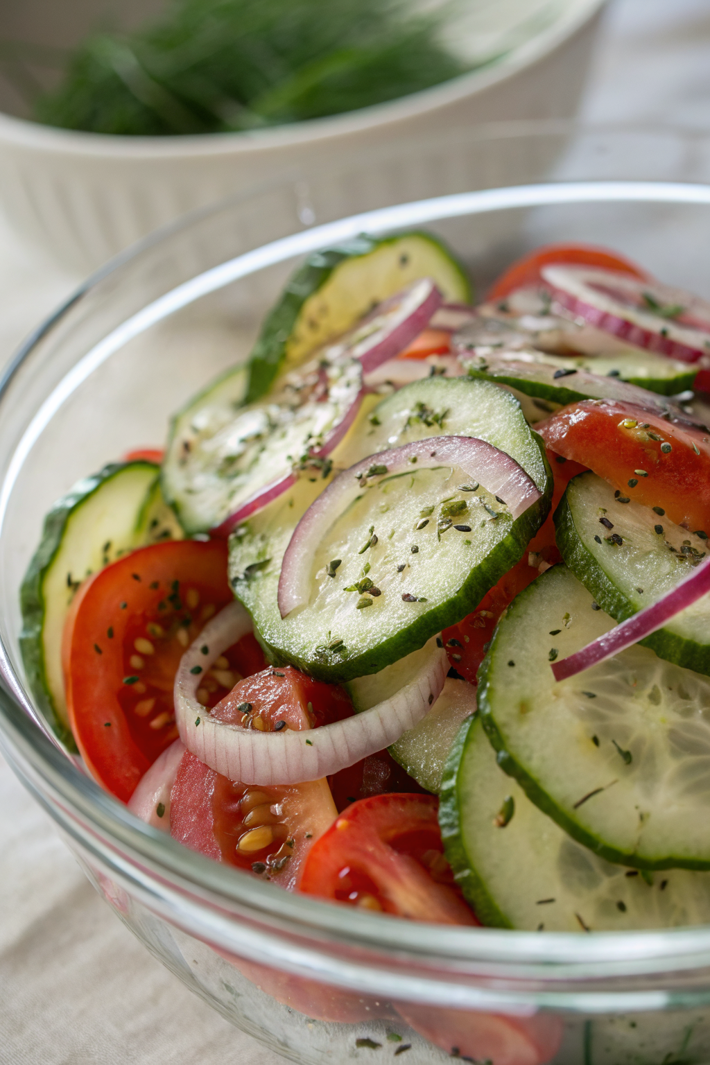 Spiced Cucumber Onion and Tomato Salad