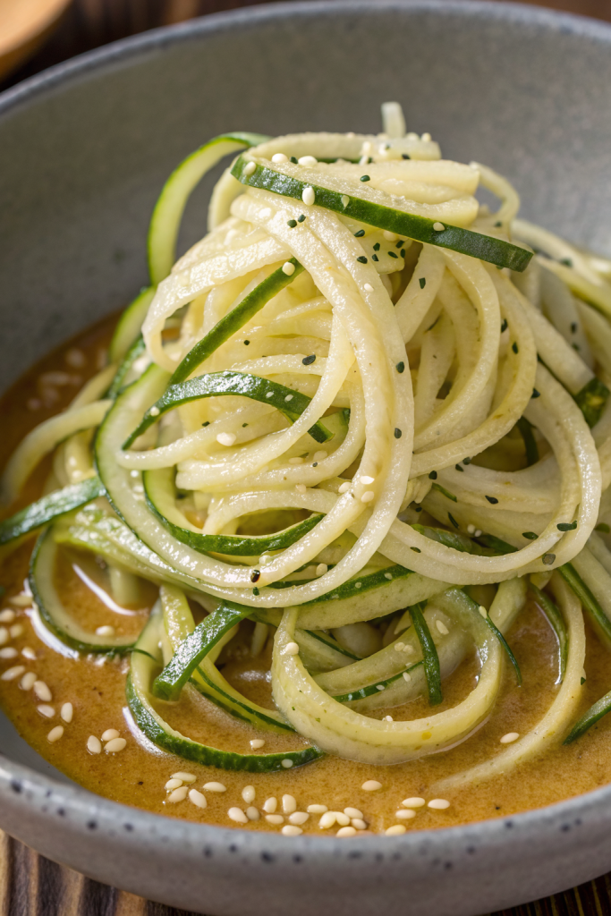 Spicy Garlic Chinese Zucchini Noodles Recipe
