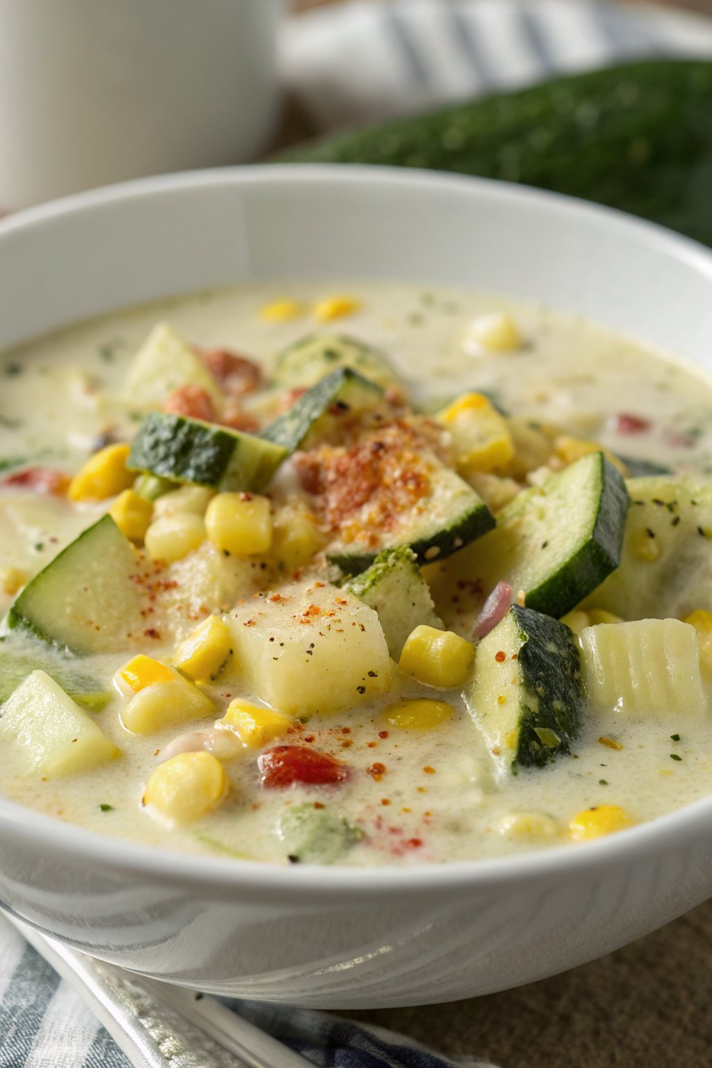 Summer Corn and Zucchini Chowder Recipe