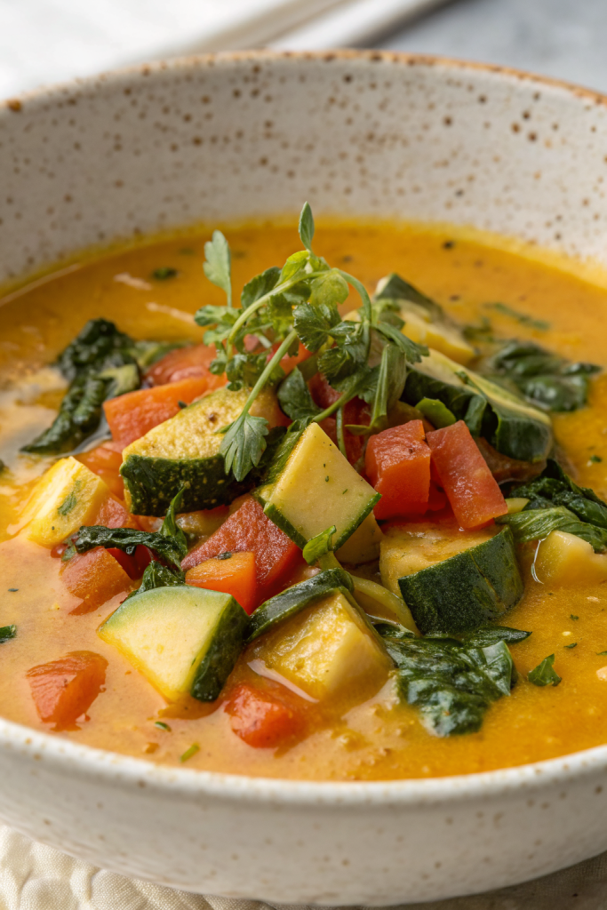 Summer Spinach And Zucchini Soup Recipe