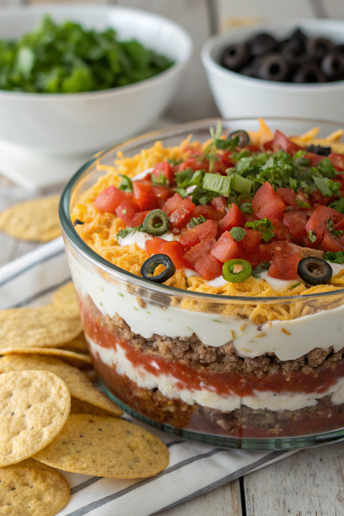 Taco Dip With Ground Beef Recipe