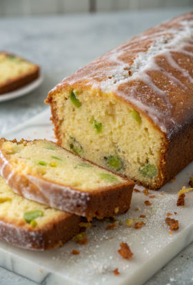 Zucchini Bread With Crumble Topping And Icing Drizzle