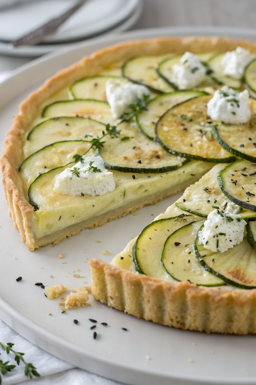 Zucchini Feta Quiche Recipe