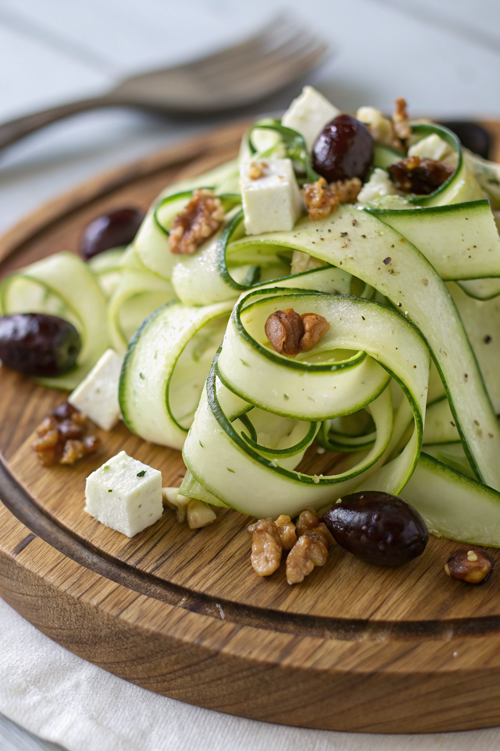 Zucchini Ribbon Salad With Basil Vinaigrette