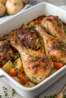 Baked Chicken Leg Quarters Recipe