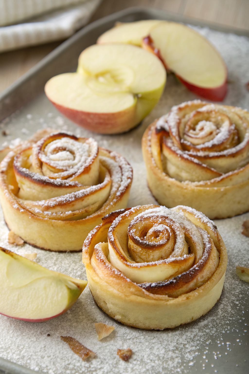 Baked Puff Pastry Apple Donuts Recipe