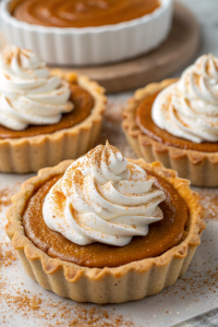 Baked Pumpkin Custards with Maple Mascarpone Whipped Cream