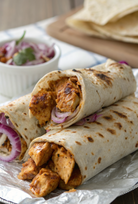 Chicken Kathi Roll Recipe