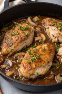 Cider Braised Chicken With Caramelized Onions Recipe