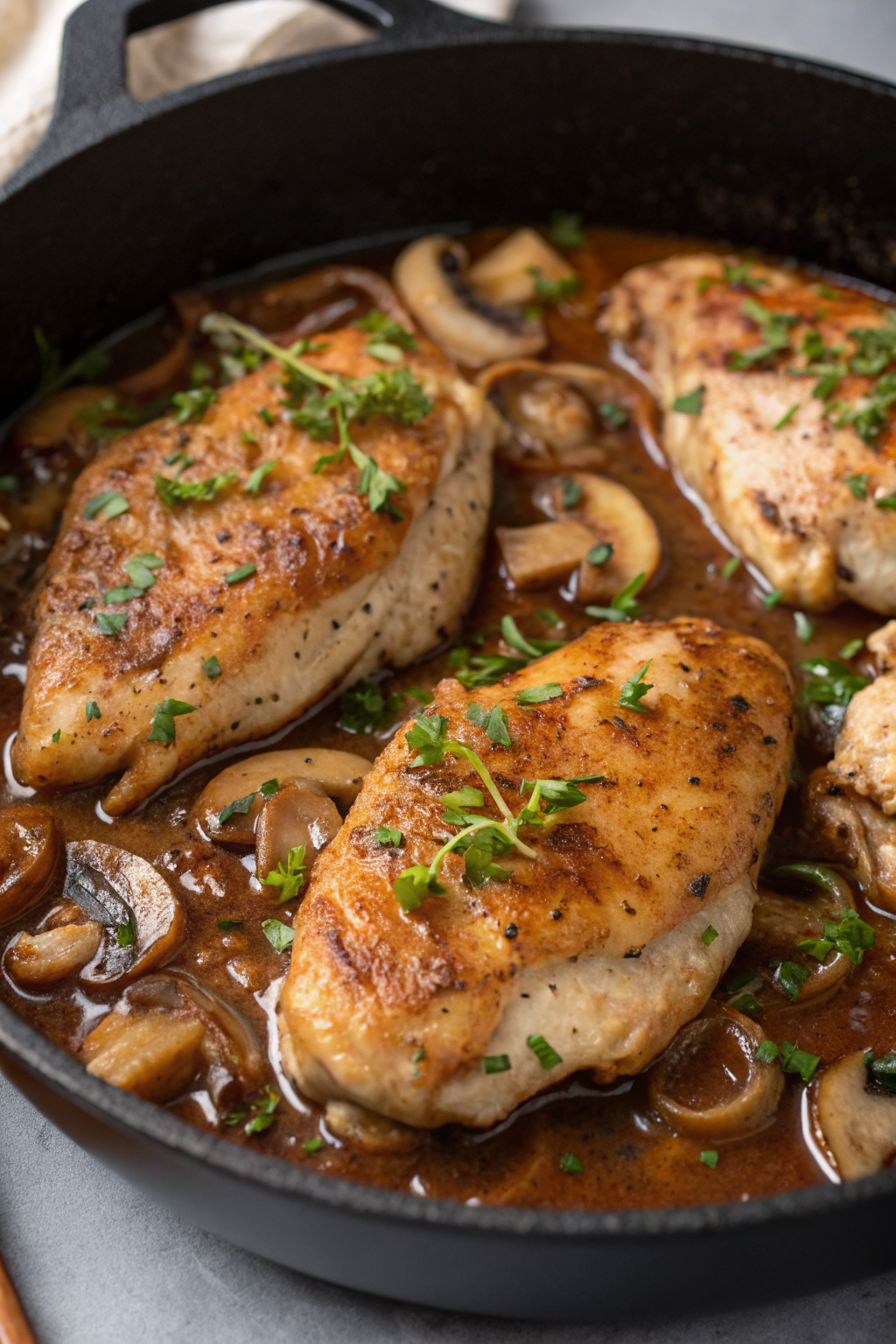 Cider Braised Chicken With Caramelized Onions Recipe