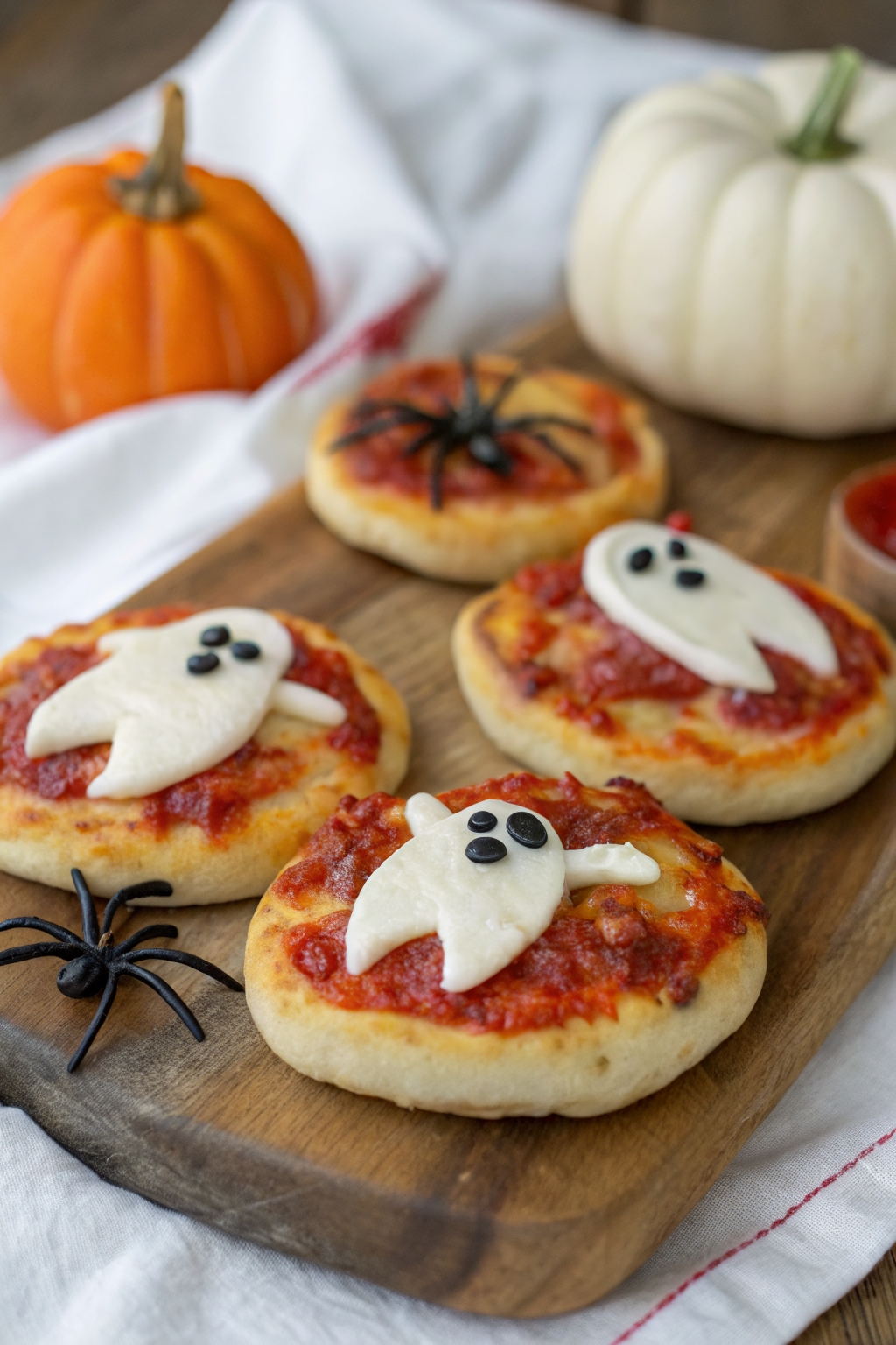 Easy Mini Halloween Pizzas Recipe
