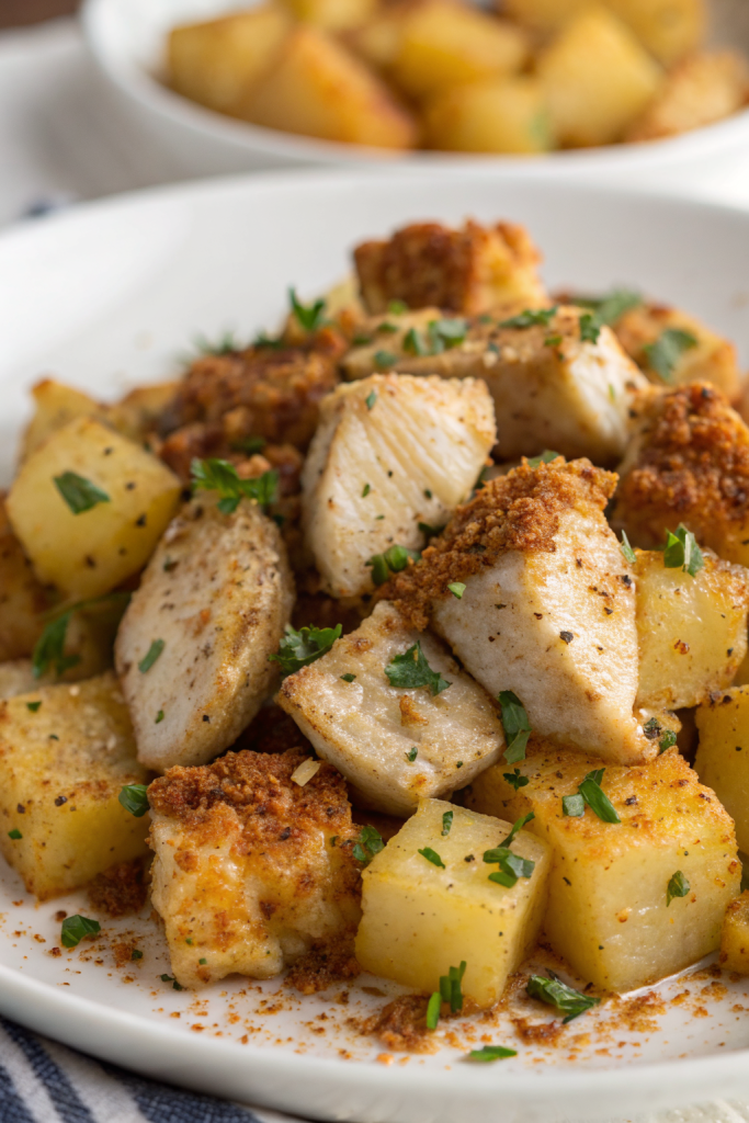 Garlic Parmesan Chicken and Potatoes Recipe