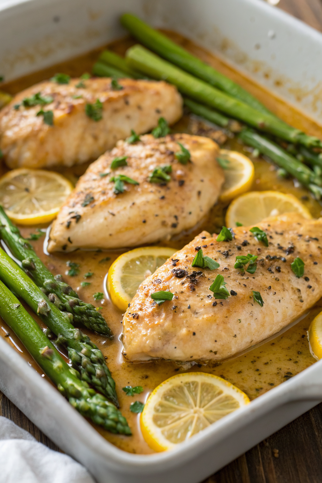 Lemon and Dill Butter Garlic Chicken and Asparagus