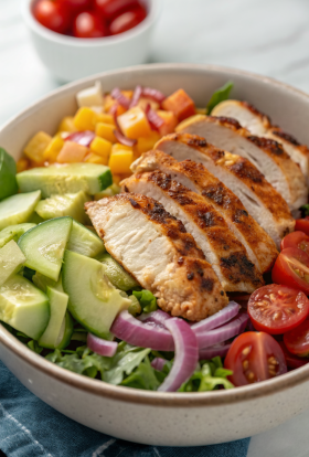 Mediterranean Chicken Salad with Creamy Tzatziki