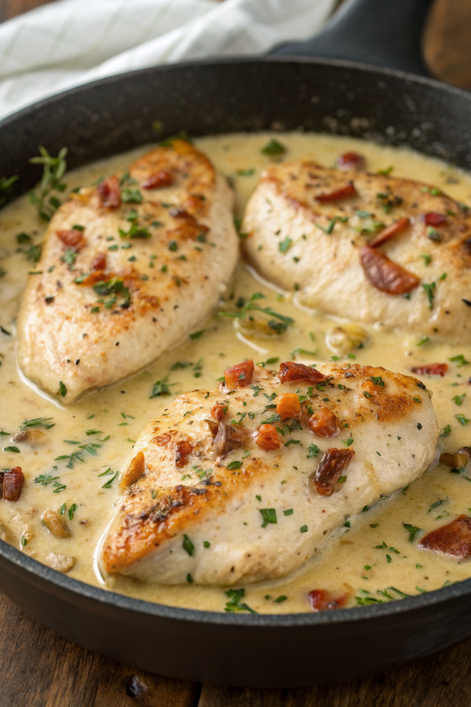 Pan Seared Chicken with Lemon Mustard Sauce Recipe