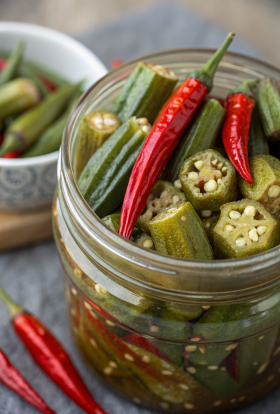Quick Refrigerator Pickled Okra Recipe