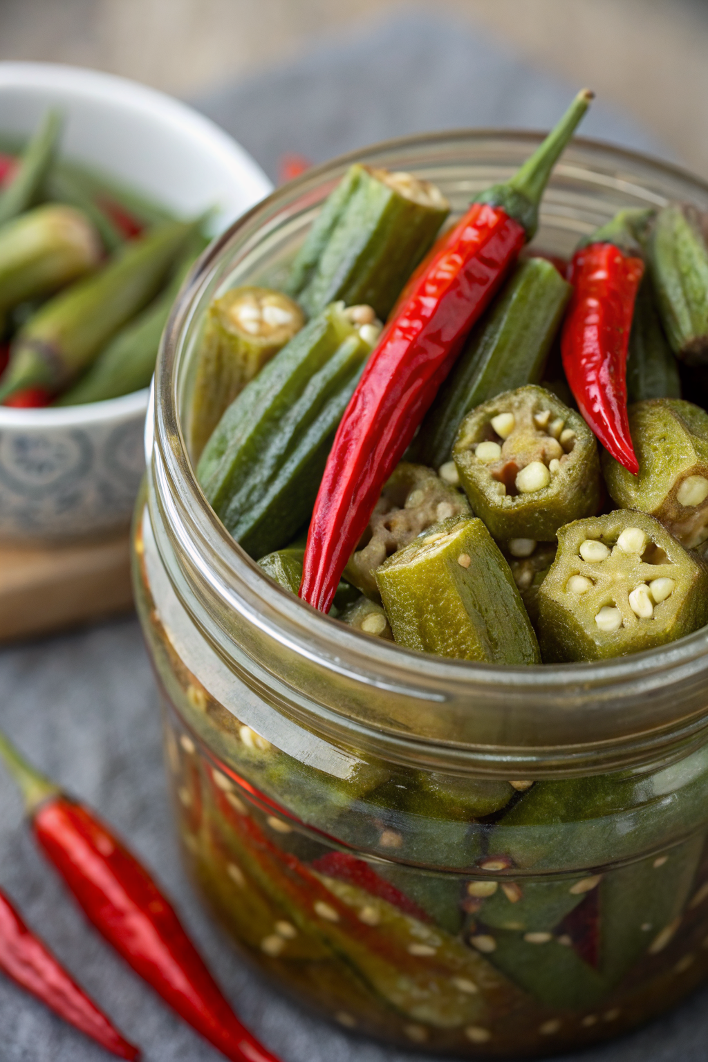 Quick Refrigerator Pickled Okra Recipe