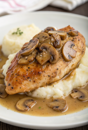 Skillet Chicken With Mushroom Gravy Recipe