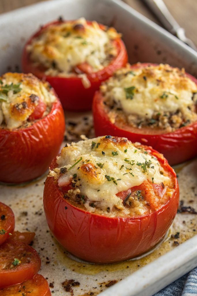 Tasty Baked Tomatoes with Cheese Recipe