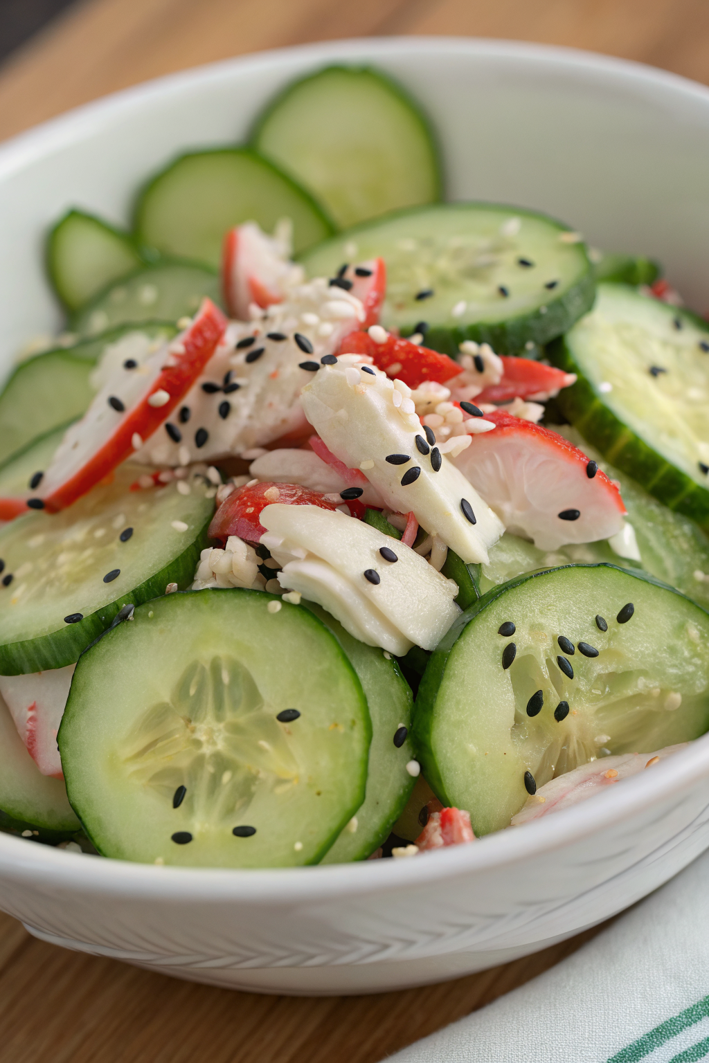 Tasty California Roll Cucumber Salad Recipe