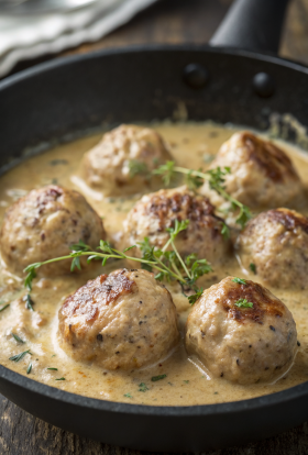 Turkey Meatballs in Pumpkin Sage Sauce Recipe