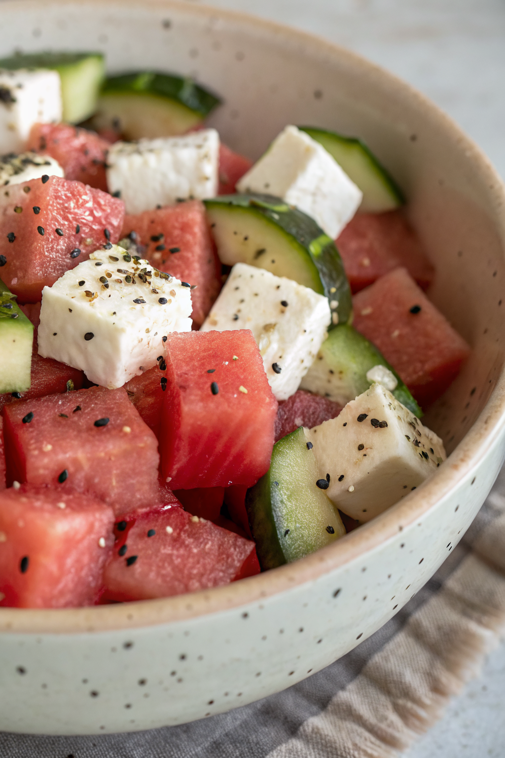 Watermelon Cucumber and Feta Salad Recipe