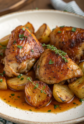 Chicken Thighs with Potatoes Recipe