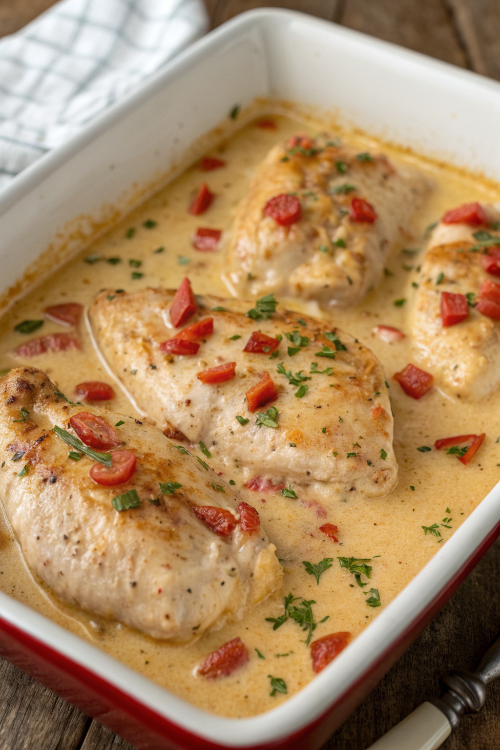 Creamy Baked Tuscan Chicken Breasts Recipe