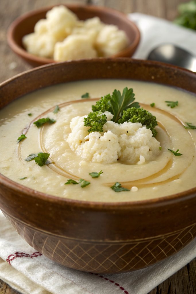 Creamy Roasted Cauliflower Soup Recipe