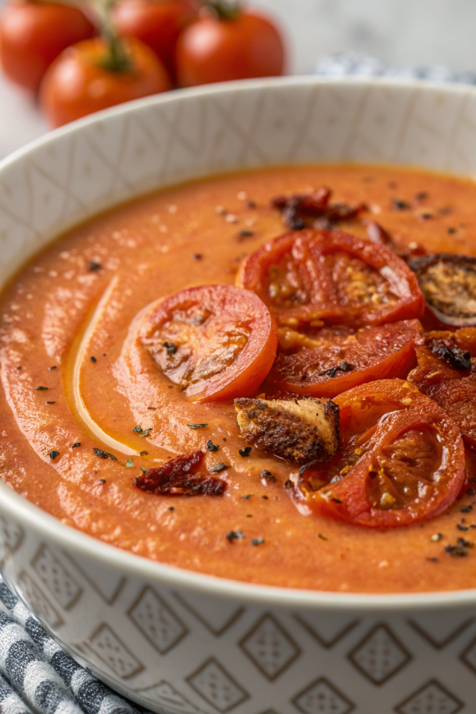 Creamy Roasted Garlic Tomato Soup Recipe
