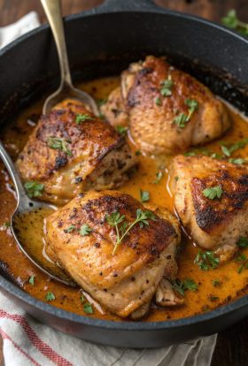 Easy Skillet Chicken Thighs Recipe
