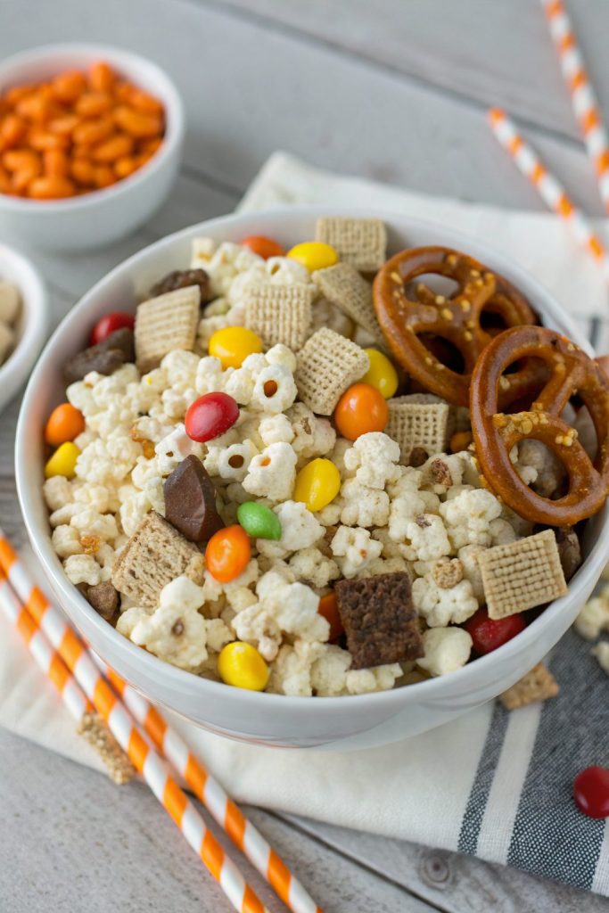 Fall Harvest Caramel Popcorn Snack Mix