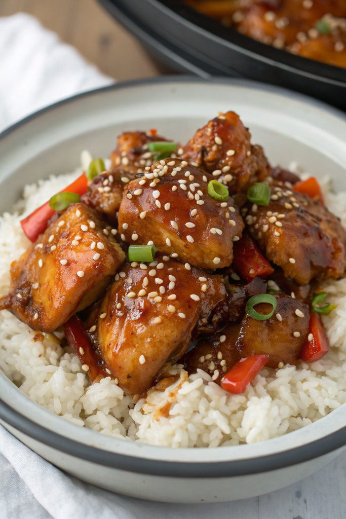 Honey Garlic Slow Cooker Chicken Thighs Recipe