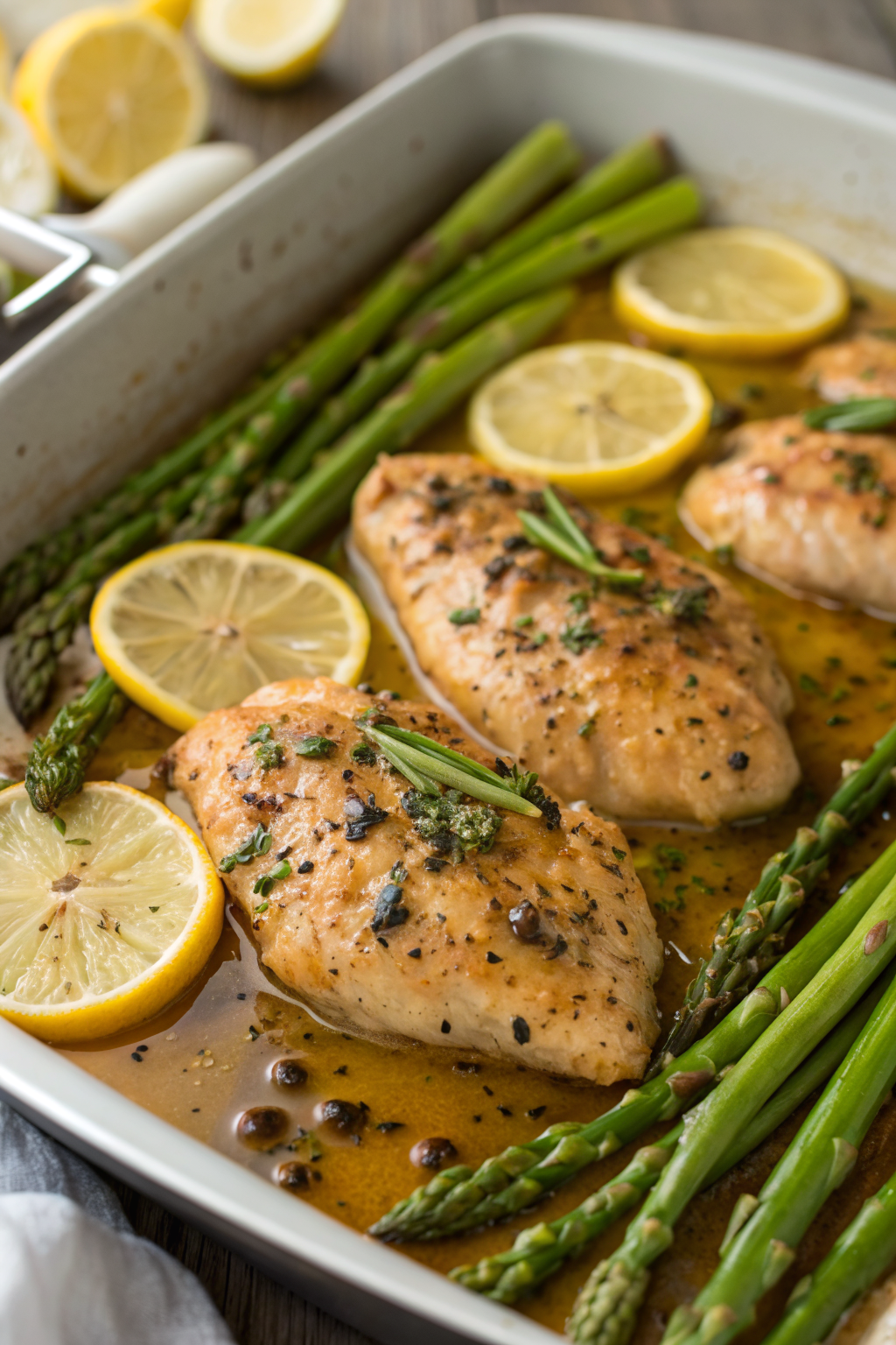 Lemon Dill Butter Garlic Chicken and Asparagus