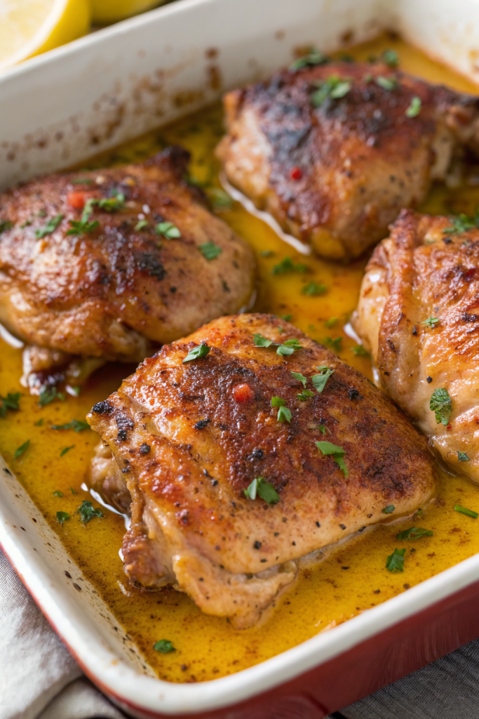Lemon Paprika Roast Chicken Thighs Recipe