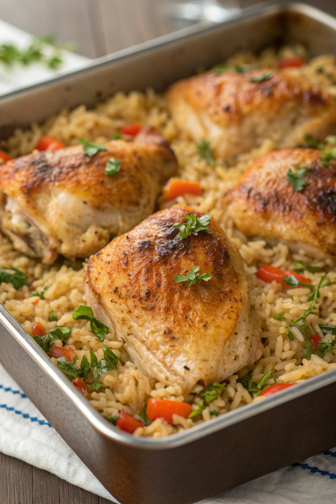 Oven Baked Chicken Rice Recipe