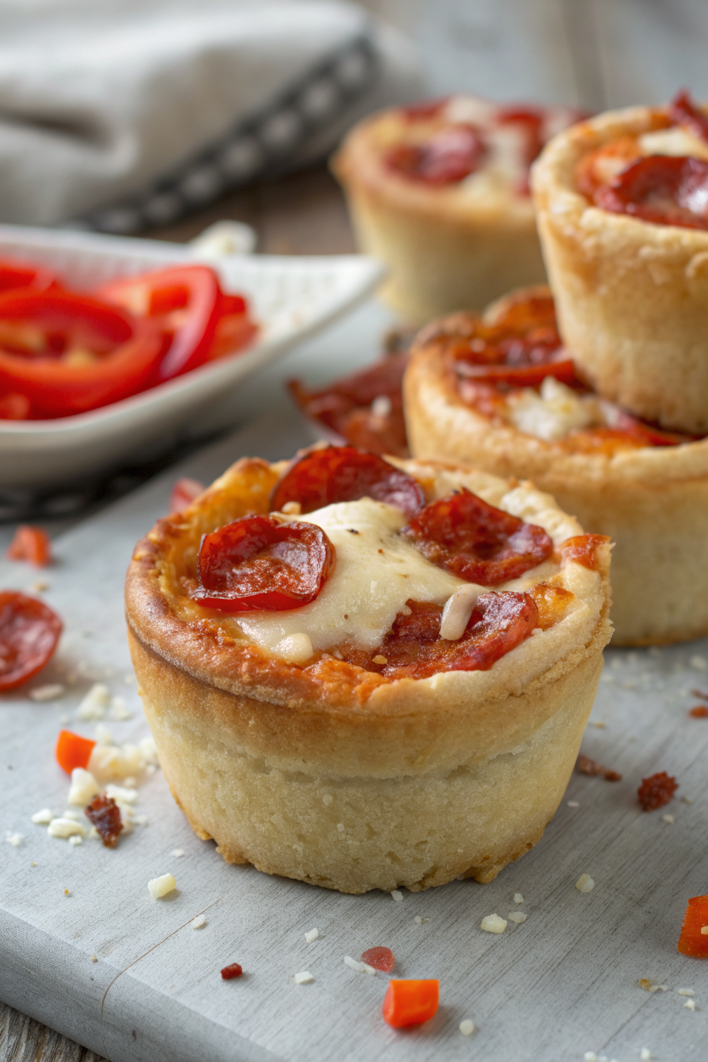 Pepperoni Pizza Muffins Recipe