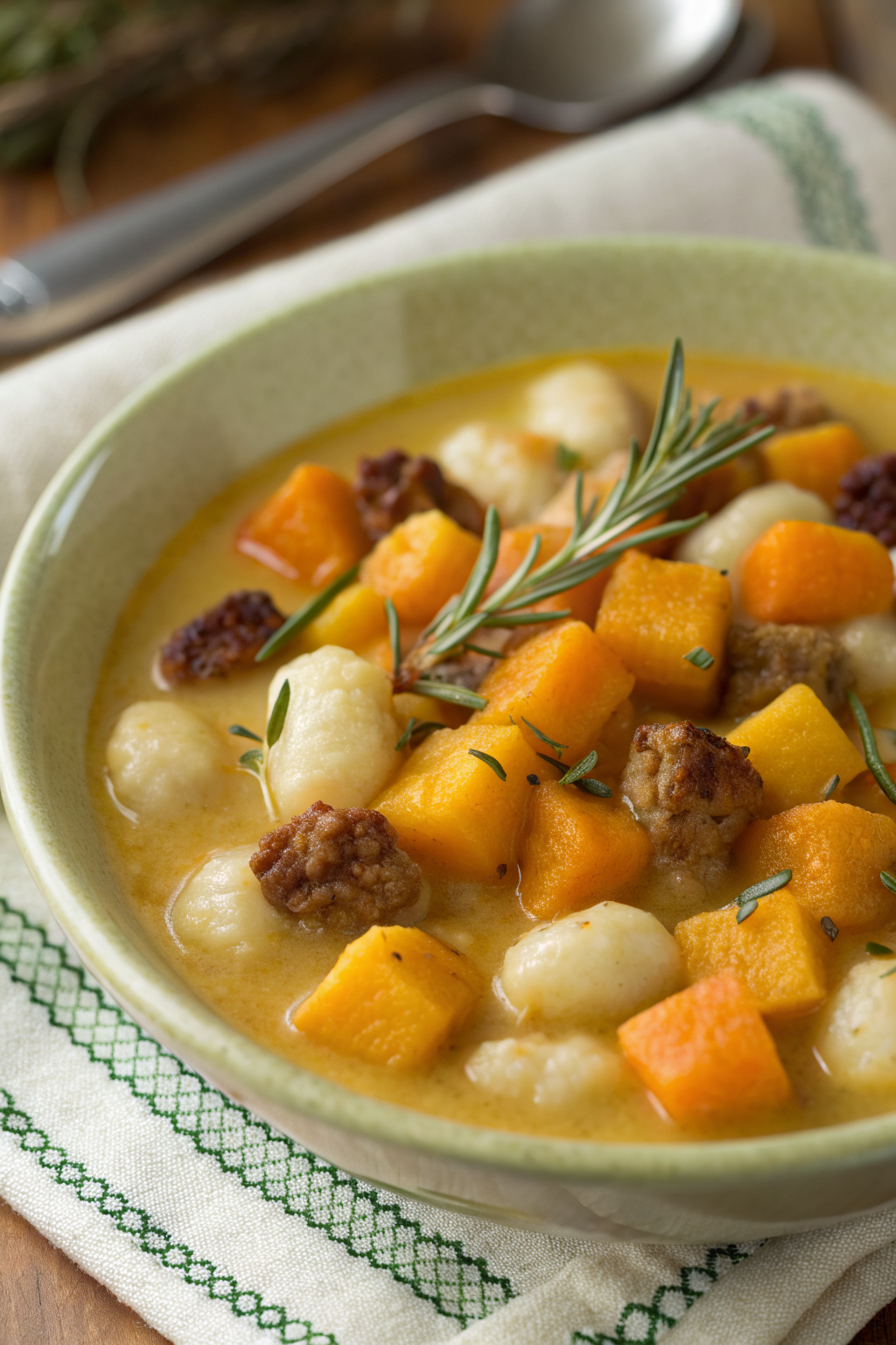 Savory Butternut Squash Gnocchi Soup Recipe