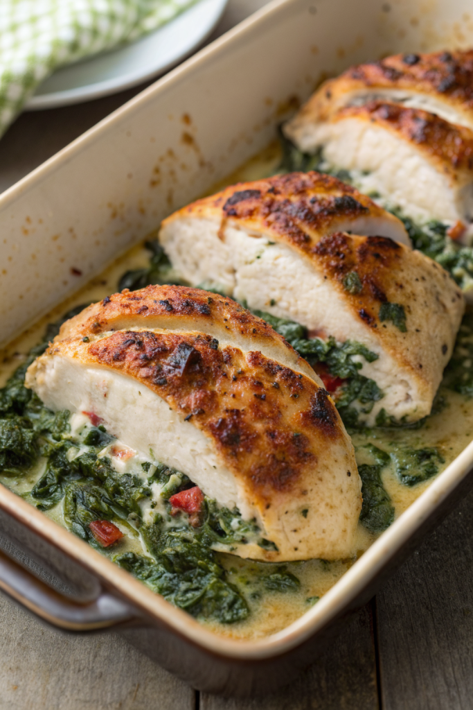 Spinach Stuffed Chicken Breasts Recipe