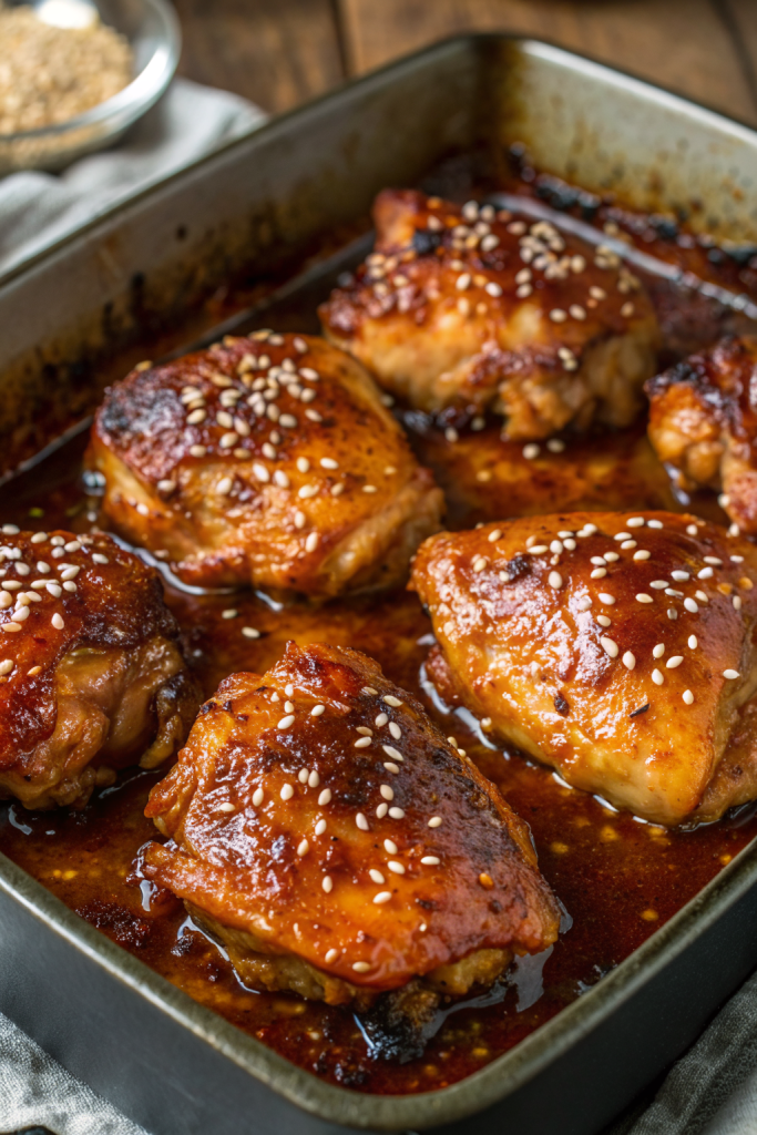 Sticky Baked Chicken Thighs Recipe