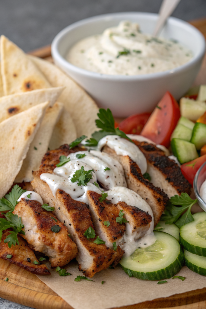 Chicken Shawarma with Garlic Sauce Recipe