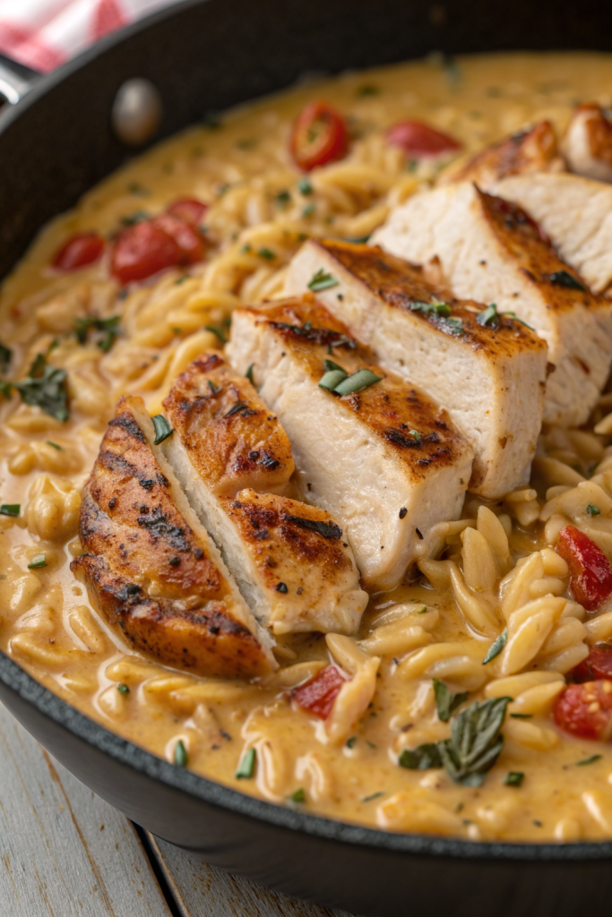 Creamy Tuscan Chicken Orzo Recipe