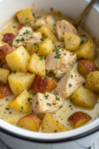 Garlic Parmesan Crockpot Chicken and Potatoes