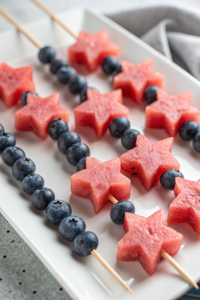 Patriotic Fruit Kabob Skewers Recipe