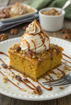 Pumpkin Pie Dump Cake With Spice Cake Mix