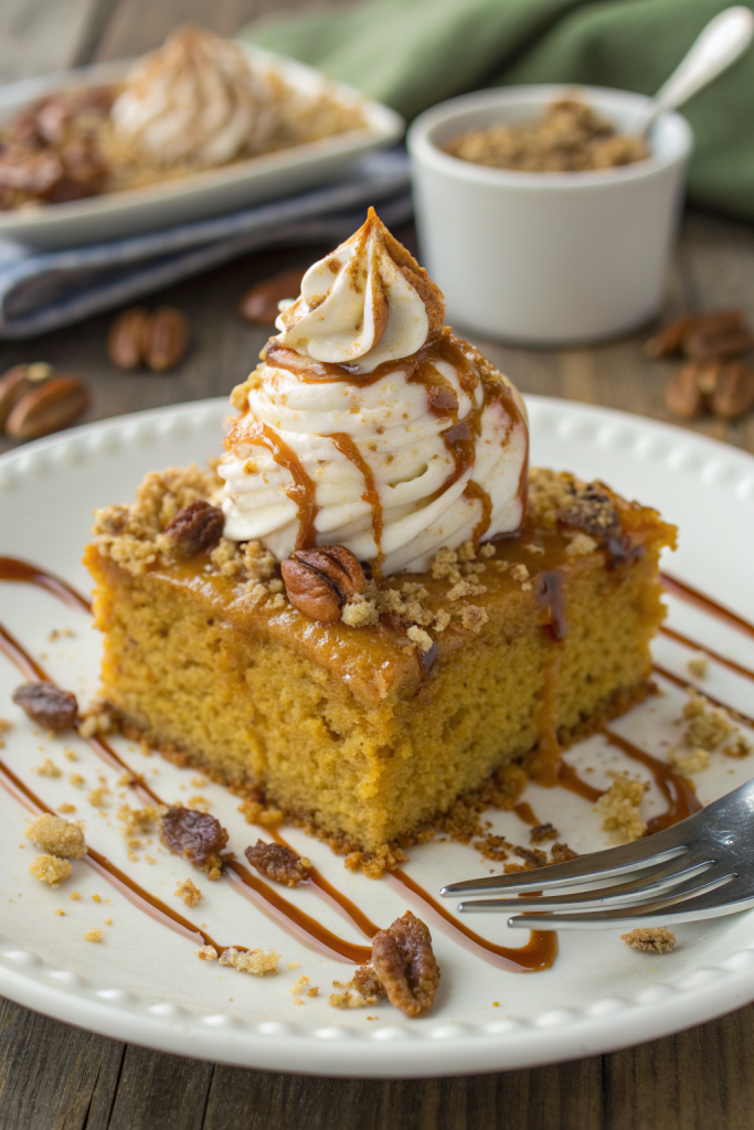 Pumpkin Pie Dump Cake With Spice Cake Mix