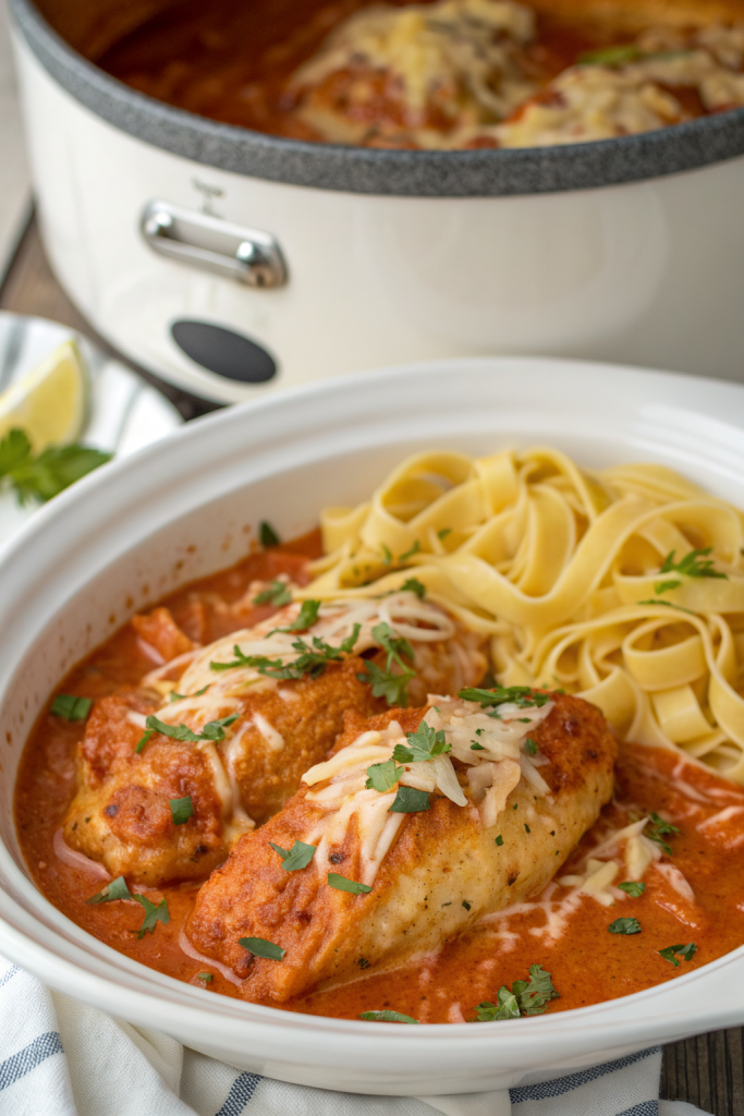 Slow Cooker Creamy Tomato Basil Chicken Recipe