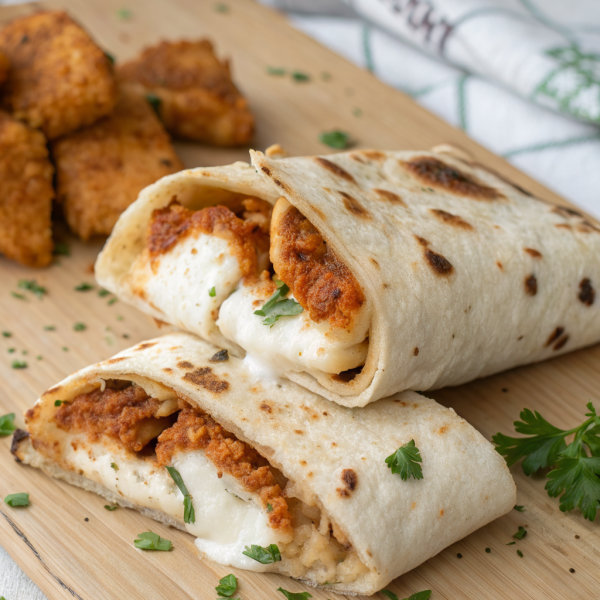 Air Fryer Crispy Chicken & Mozzarella Wraps Recipe