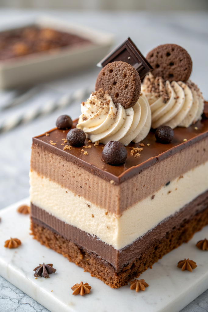 Bagel Base Chocolate and Cheese Mousse Cake